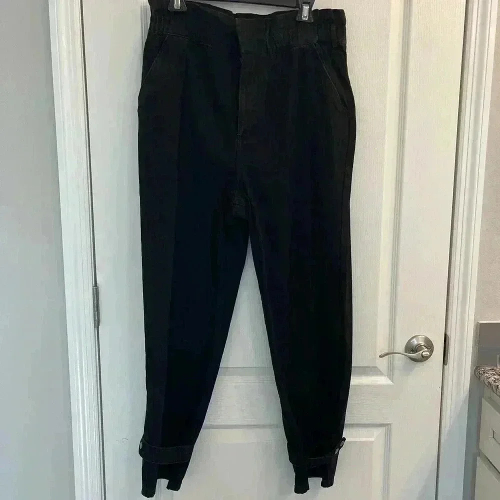 Acid-Washed Pair Of Paperbag Jeans By CULPOS X INC.